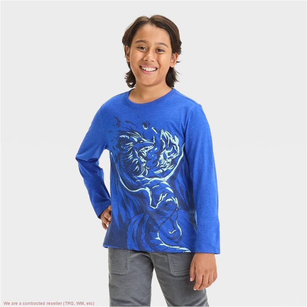 Boys' Dragon Graphic T-Shirt - Cat & Jack Blue L *SEE DEAL!!!*