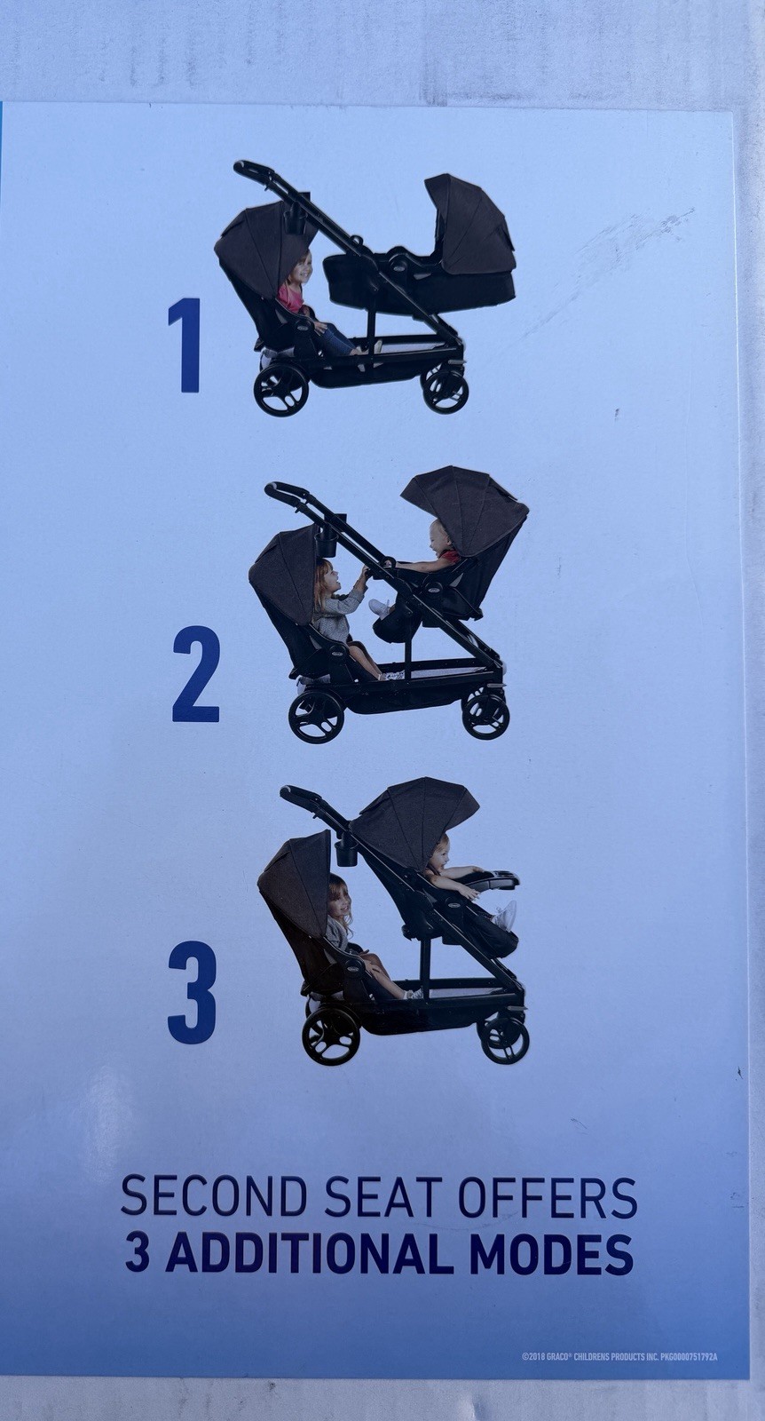 GRACO UNO2DUO STROLLER SECOND SEAT, JULES - GREEN