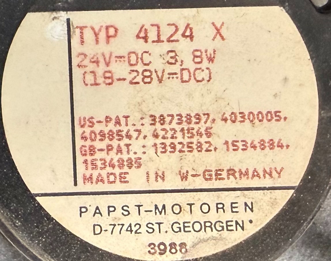 Fan 4124X Removed Working