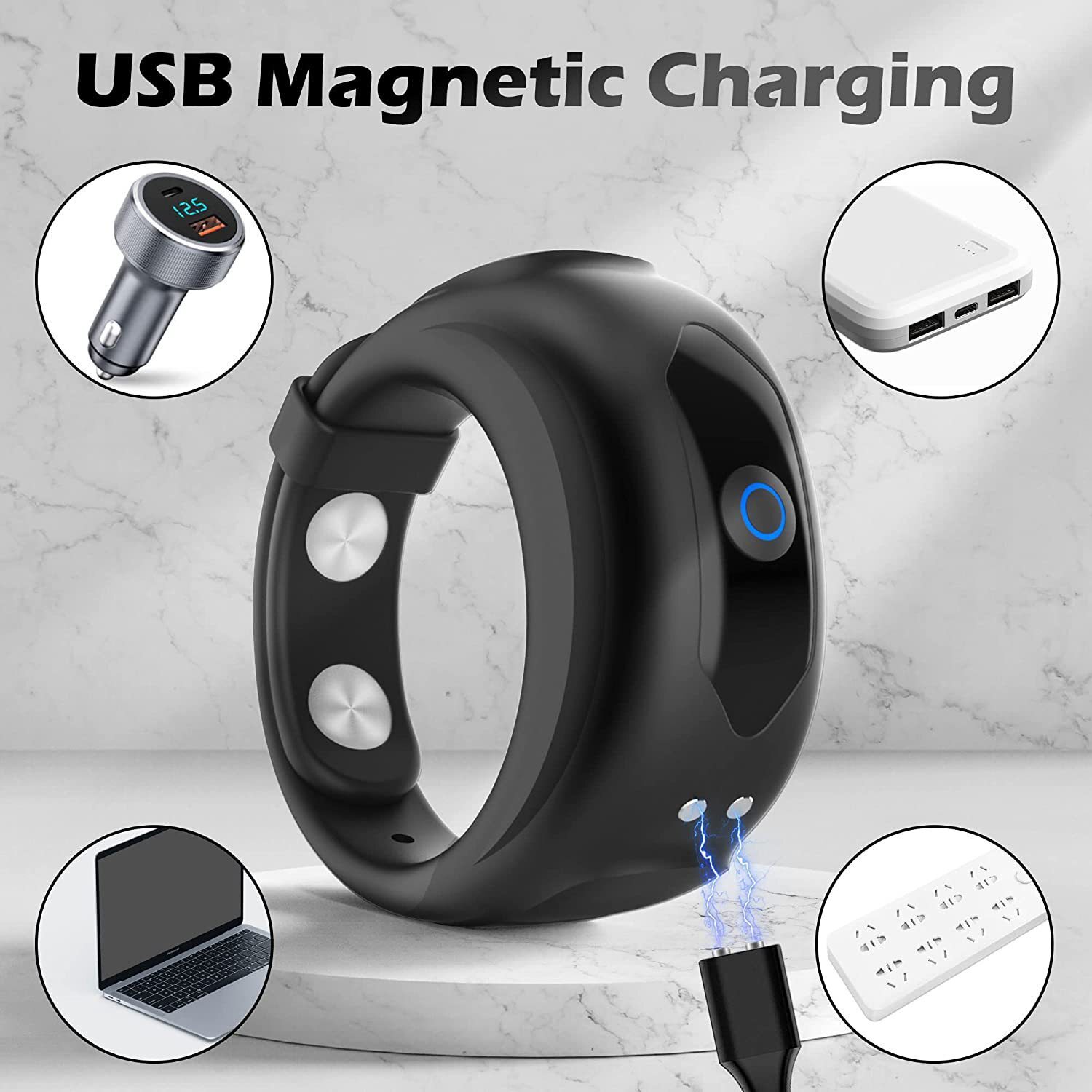 Rechargeable 10 Speed Electric Ring Penis Enhancer Delay Time for Male Couples