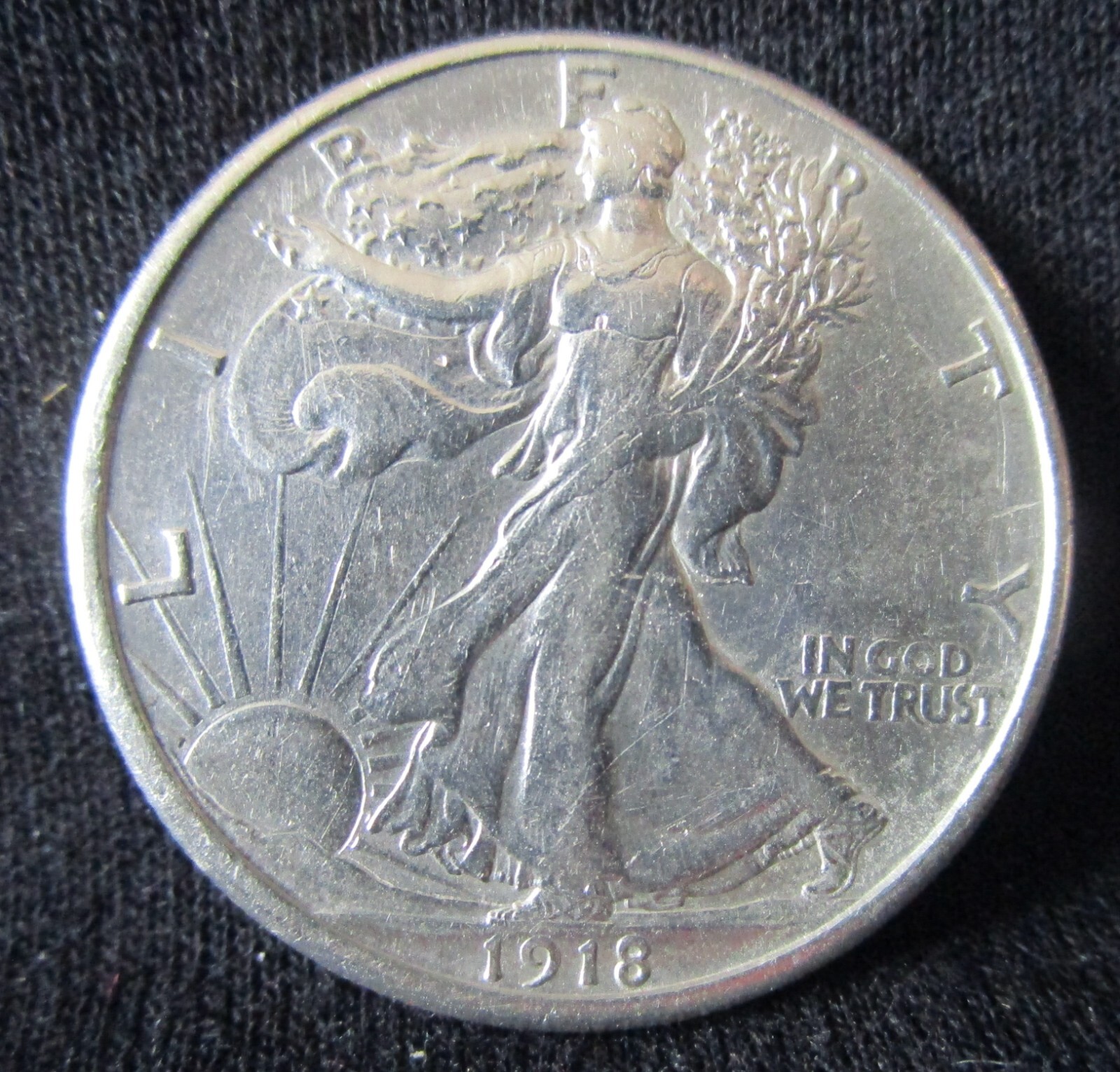 1918-S Walking Liberty Half Dollar AU SEMI-KEY date