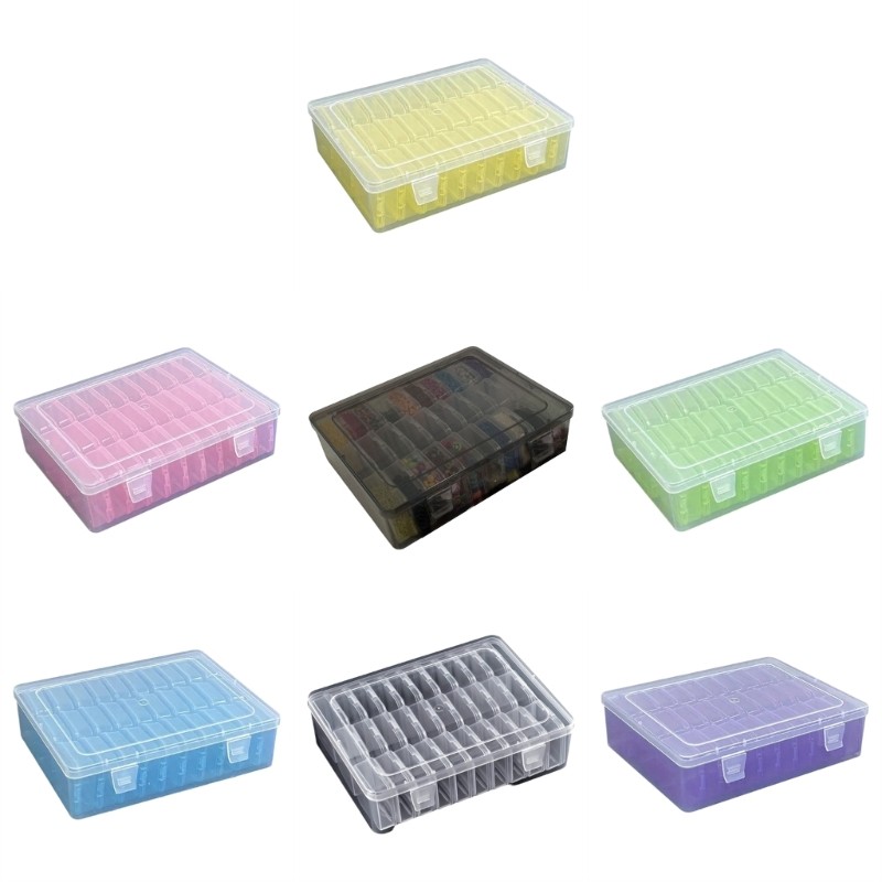 Versatile Clear Organizing Box with 30 Spaces for Jewelry and Bead Collection