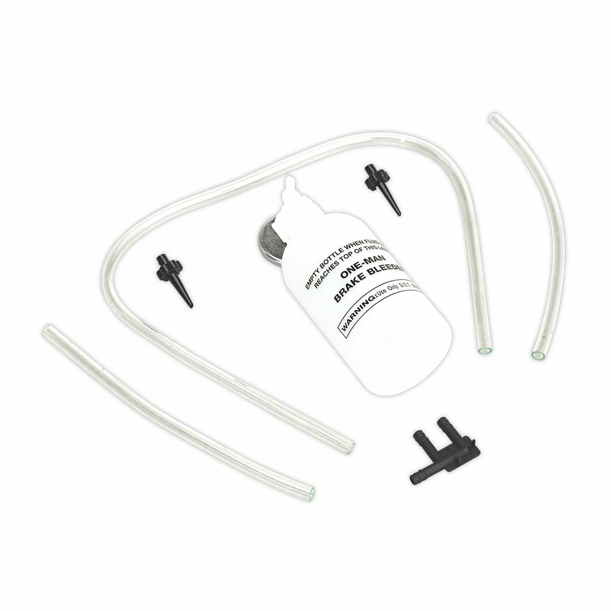 Sealey VS0201 Brake Bleeder Set with Container