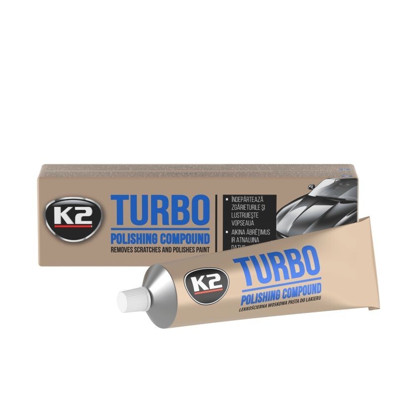 K2 TURBO Car Wax Polishing Paste Abrasive Compound Scratch Remover Paint - 120g