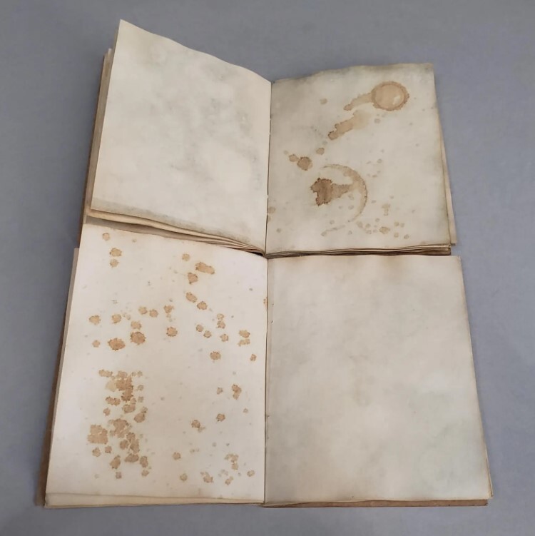 Set of 2 Tea Dyed Blank Notebooks Junk Journals 4.25x5.5 inches 20 sheet/40 page