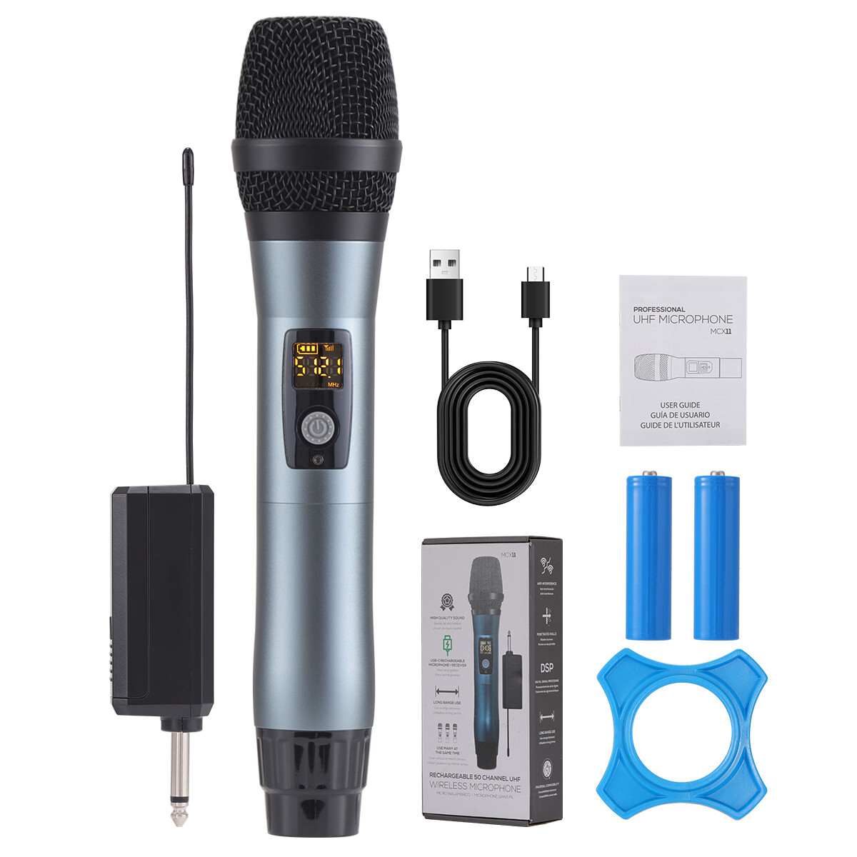 Wireless Microphone Professional Handheld w/Mic System MCX-11 Receiver Karaoke