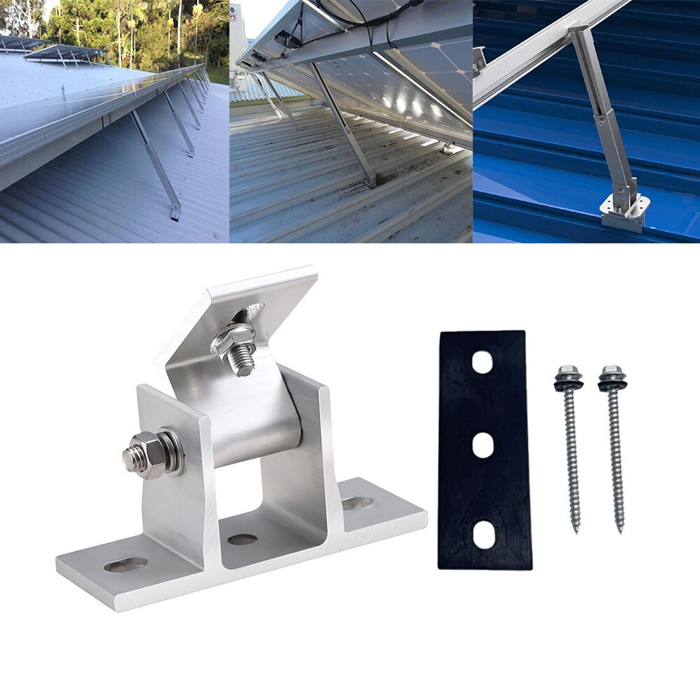 Solar Panel Rotatable Elevation With Angle-Bracket Roof Mounting Attachment -new