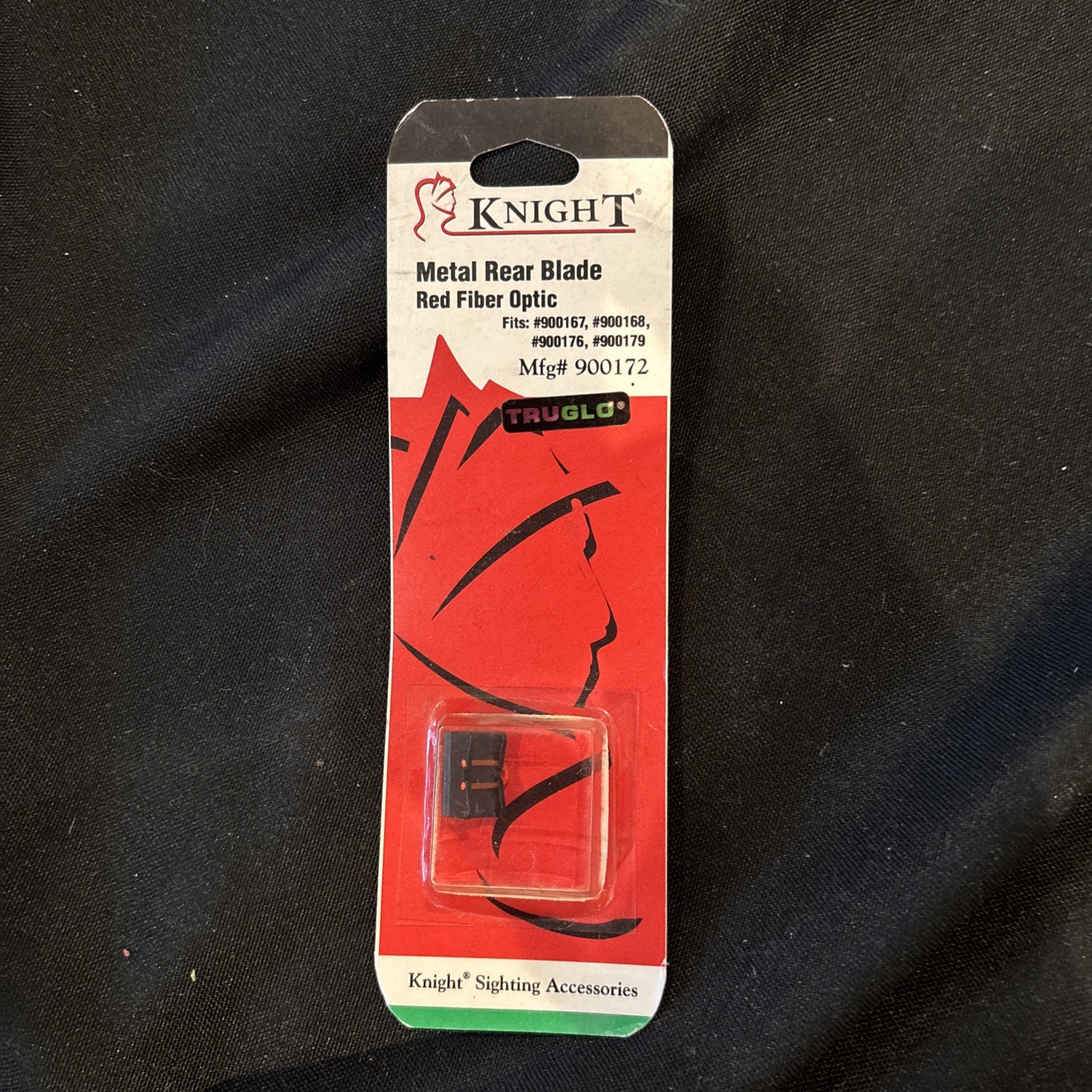 NIP Knight Metal Rear Blade Red Fiber Optic TruGlo #900172