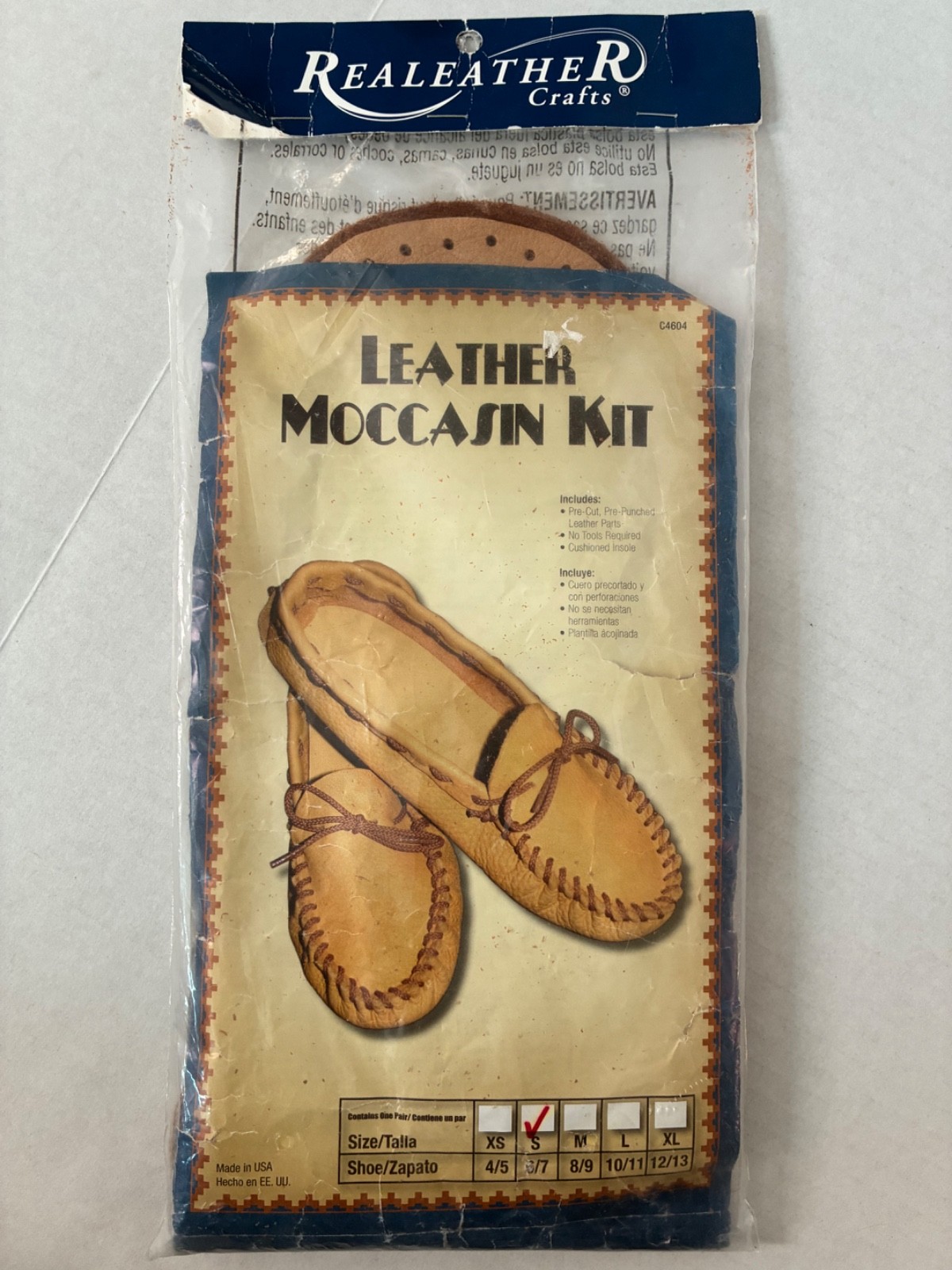 Realeather Crafts Leather Moccasin Kit Size Small 6/7