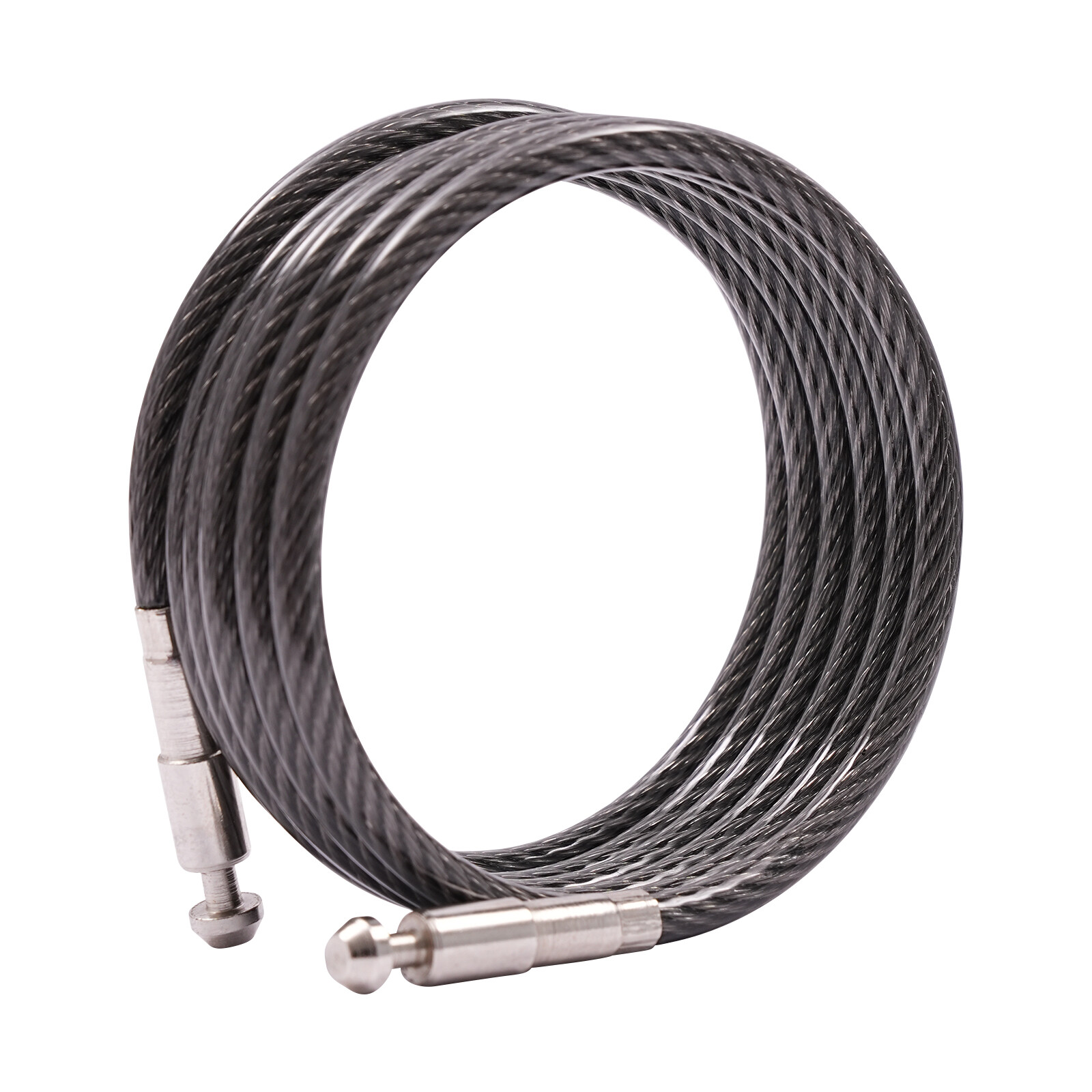Black Cable Combination Lock 4 Digit Dial Lock with 3* Steel Cables 30/60/120cm