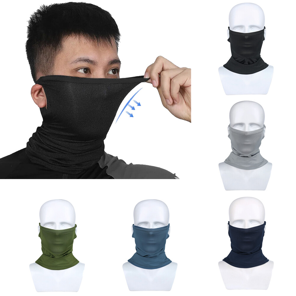 Men Women Cooling Half Face Mask Bandana Hiking Cycling Fishing Tube Neck Scarf