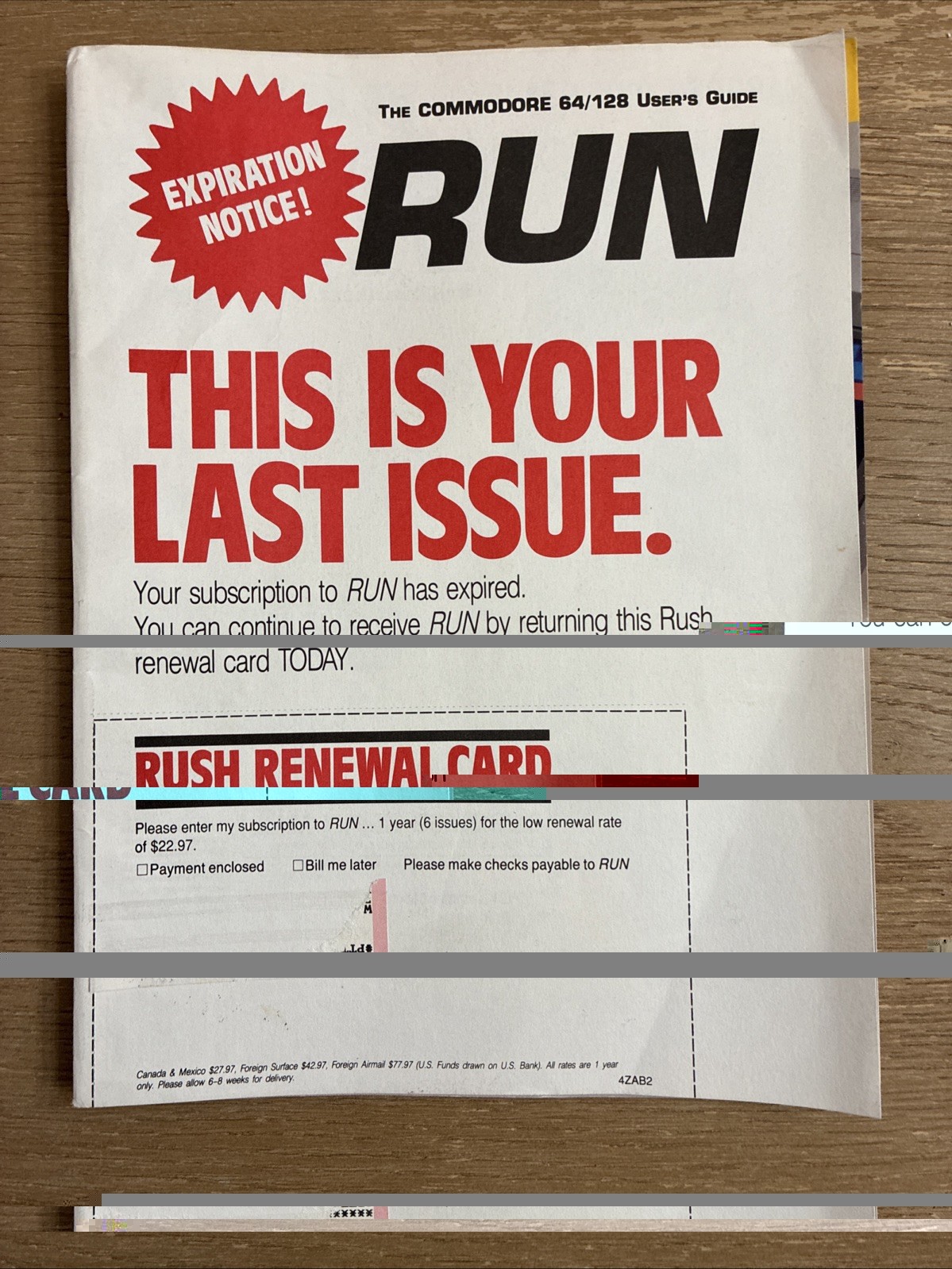 Run Magazine Jan-Jun Sept/Oct 1991 Commodore 64/128 User’s Guide 4 Issues