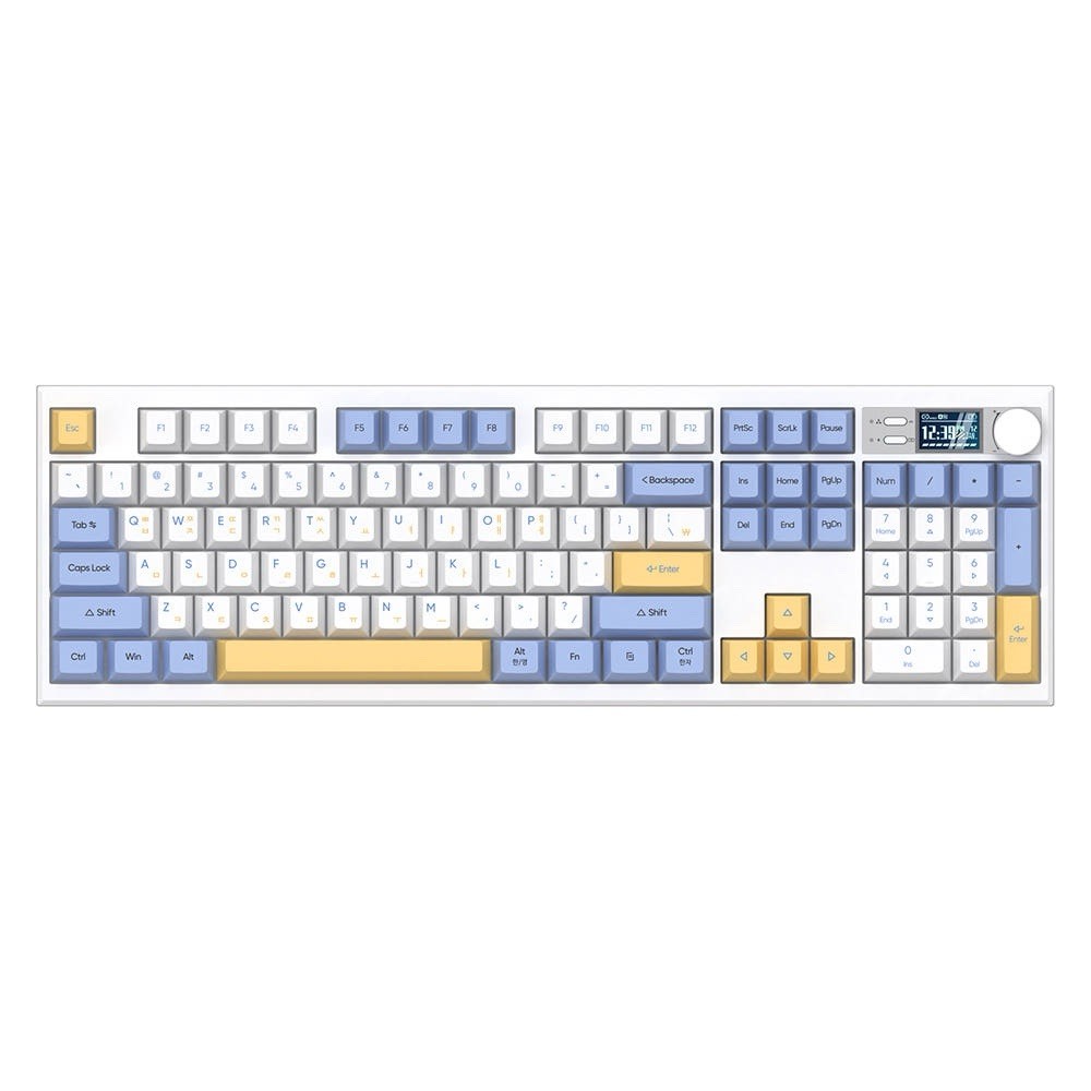 ABKO AS104 Wireless KeyBoard Blue Lemon Pebble Switch Gaming Keyboard