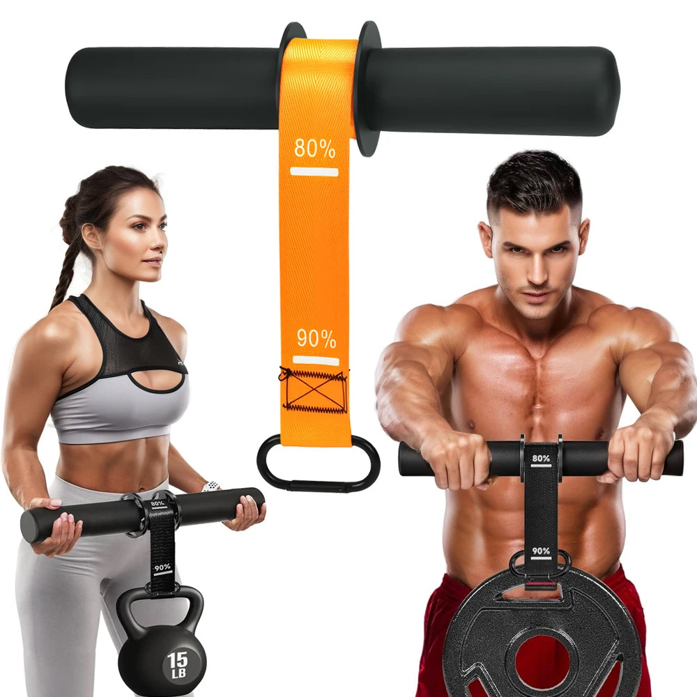 Forearm Strength Trainer Wrist Roller with Thickened Non-Slip Handle Adjustable