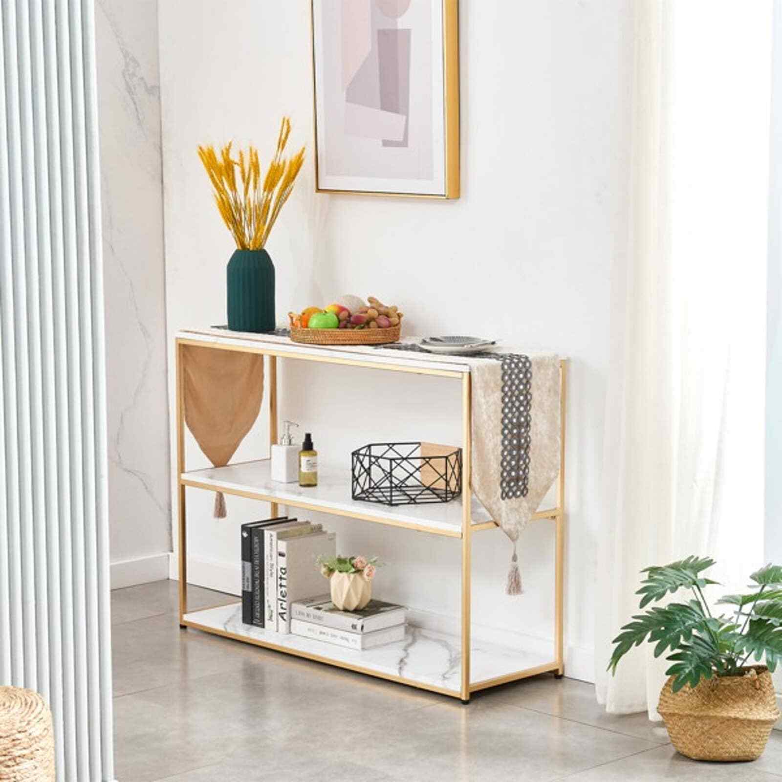 Brand New Console Table with 3 Shelves