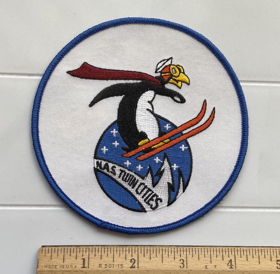 Naval Air Station NAS Twin Cities 4.5” Round Embroidered Souvenir Patch