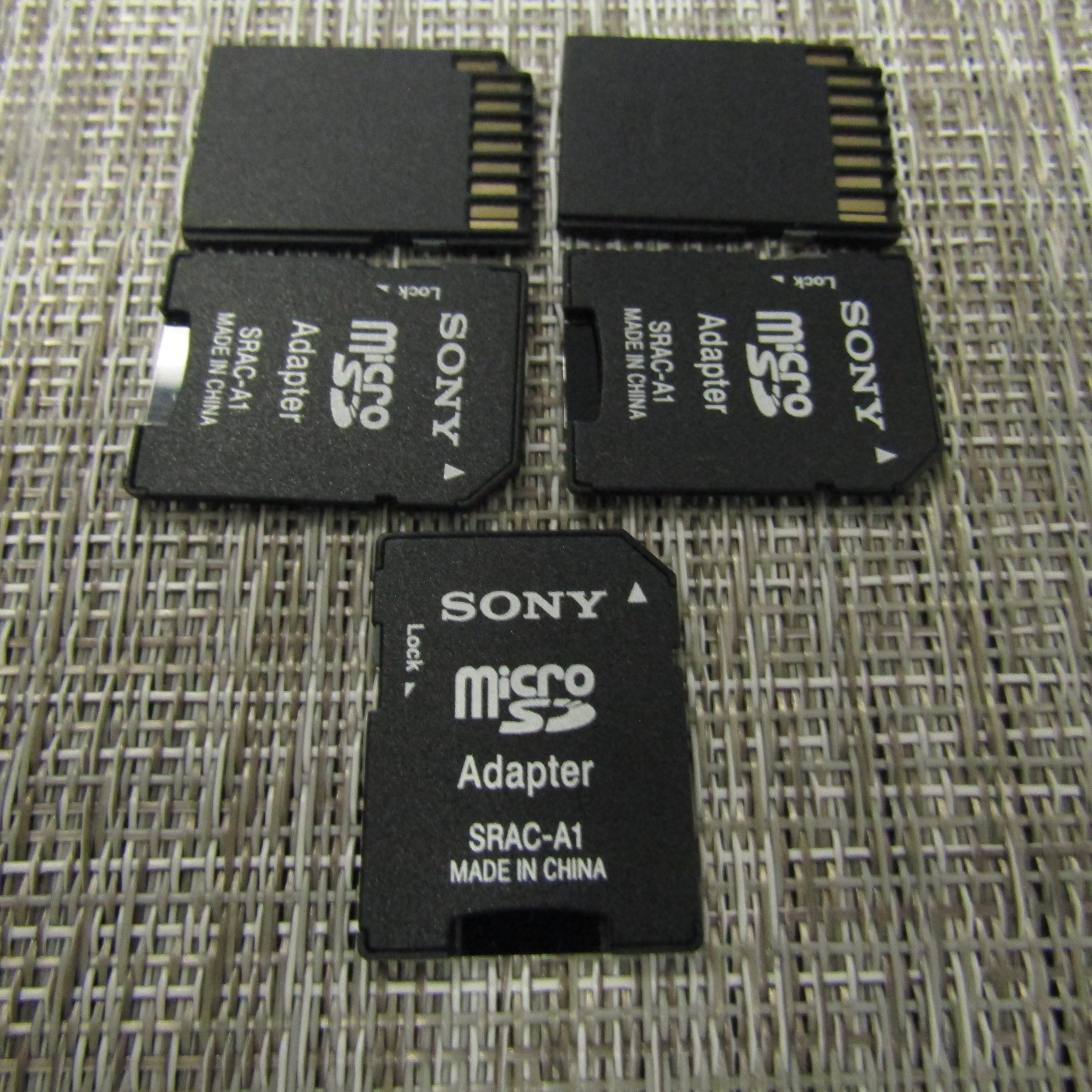 SONY SD ADAPTER FOR MICROSD, BLACK, LOT OF 5, WORKS, 2349