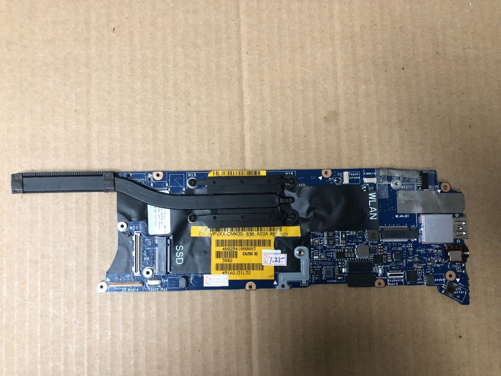 Dell XPS 13 9360 Motherboard i7 7500U 16GB LA-D841P  Full tested in OS