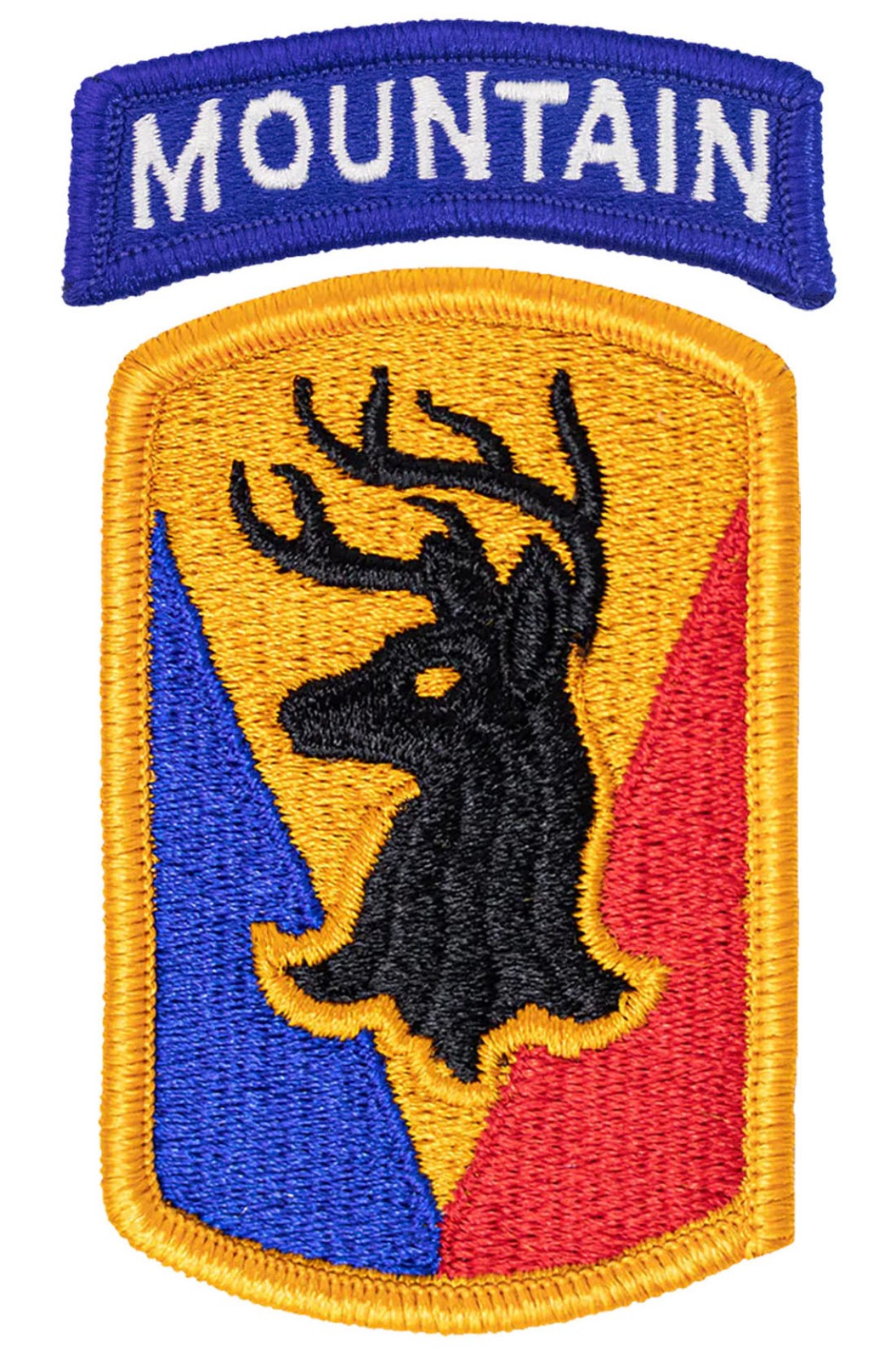 86th Infantry Brigade Combat Team Color Patch & Mountain Tab with Hook Fastener
