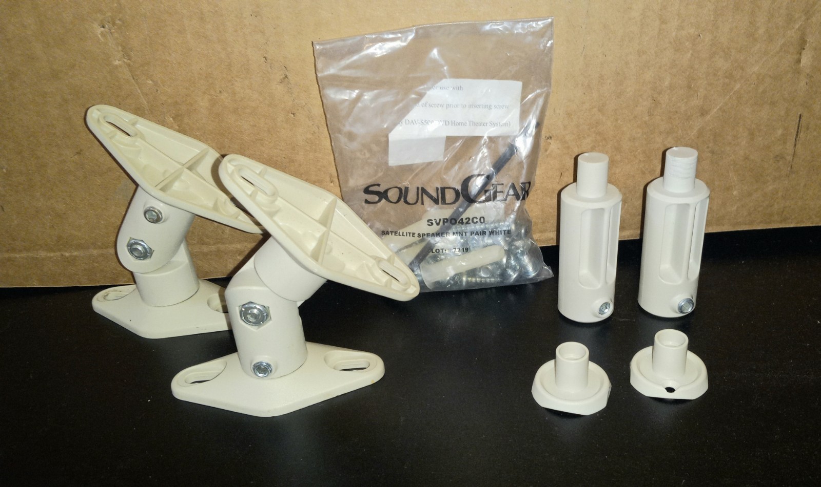 Sound Gear Satellite Series Speaker Mounts (2 pack W/ Extensions)  Mounting