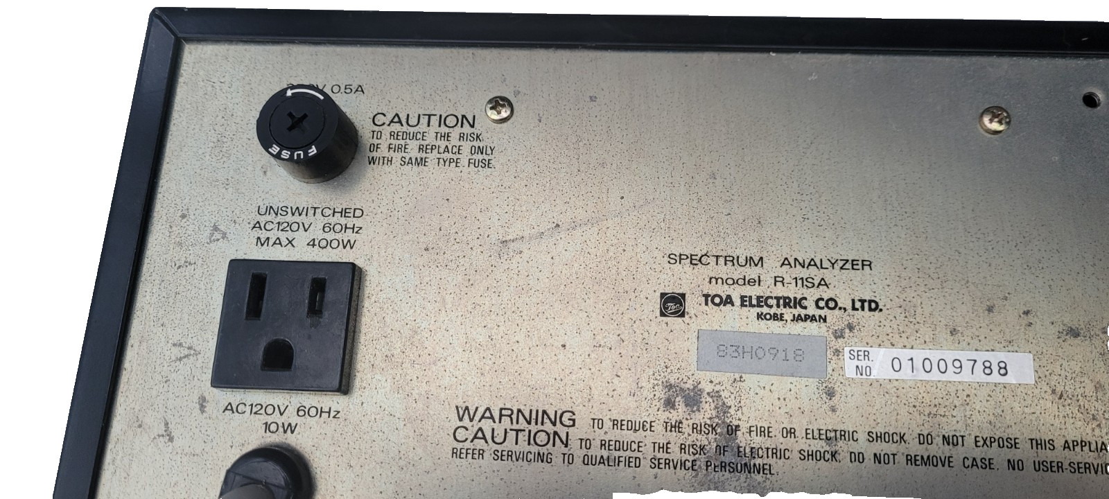 TOA R-11SA SPECTRUM ANALYZER