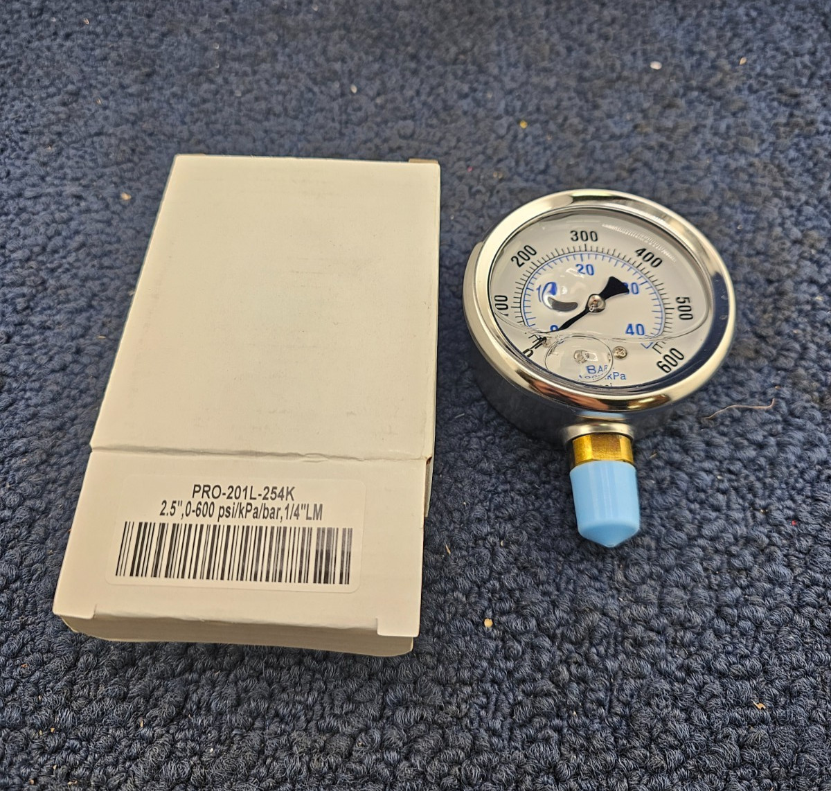 Pro-201L-254K: Industrial Pressure Gauge, 0 To 600 Psi, 2 1/2 In