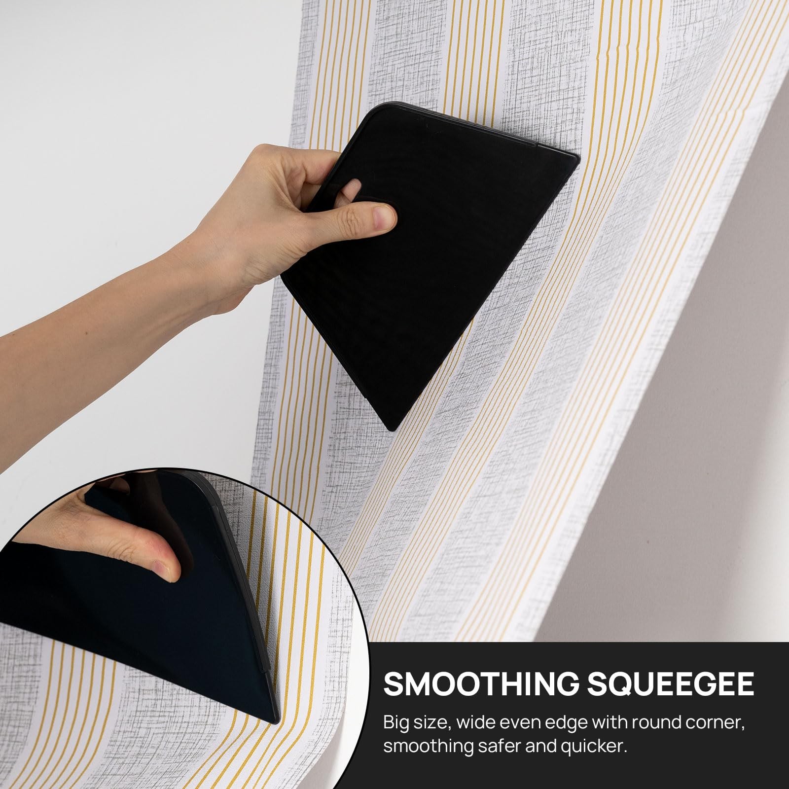 Wallpaper Smoothing Tool Kit, Big Squeegee, Craft Knife, Felt Scraper, 5 Tools