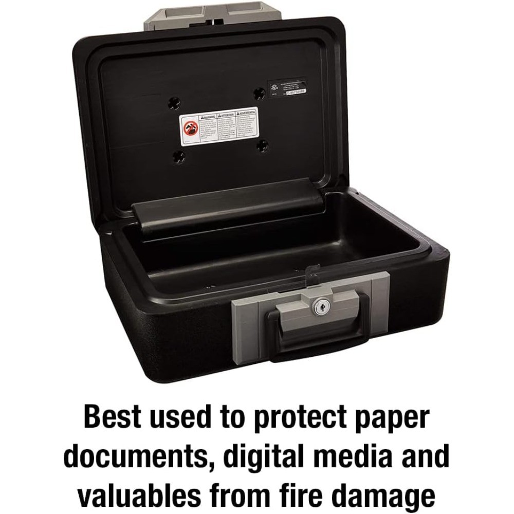 Fireproof Key Lock Safe Box for Documents Jewelry Cash Storage