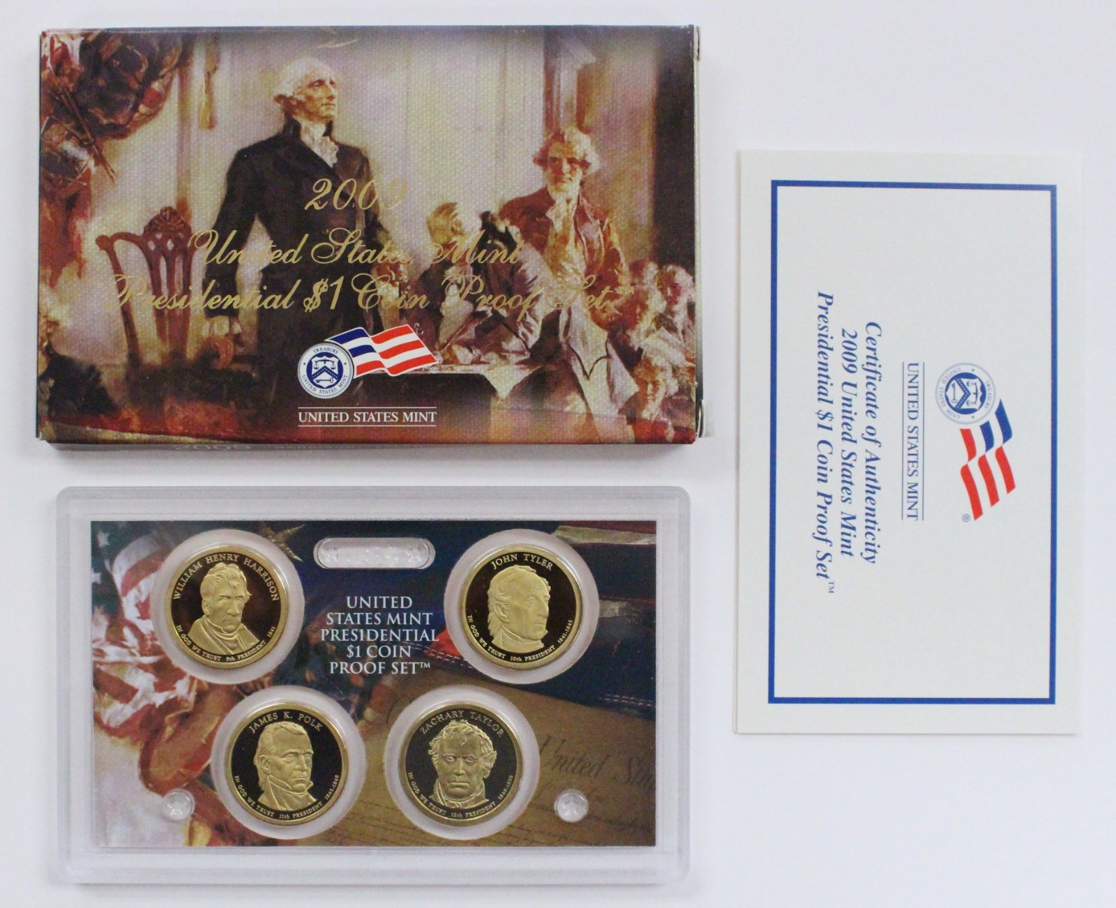 2009-S United States Mint Presidential Dollar Proof Set - w/ Box & COA