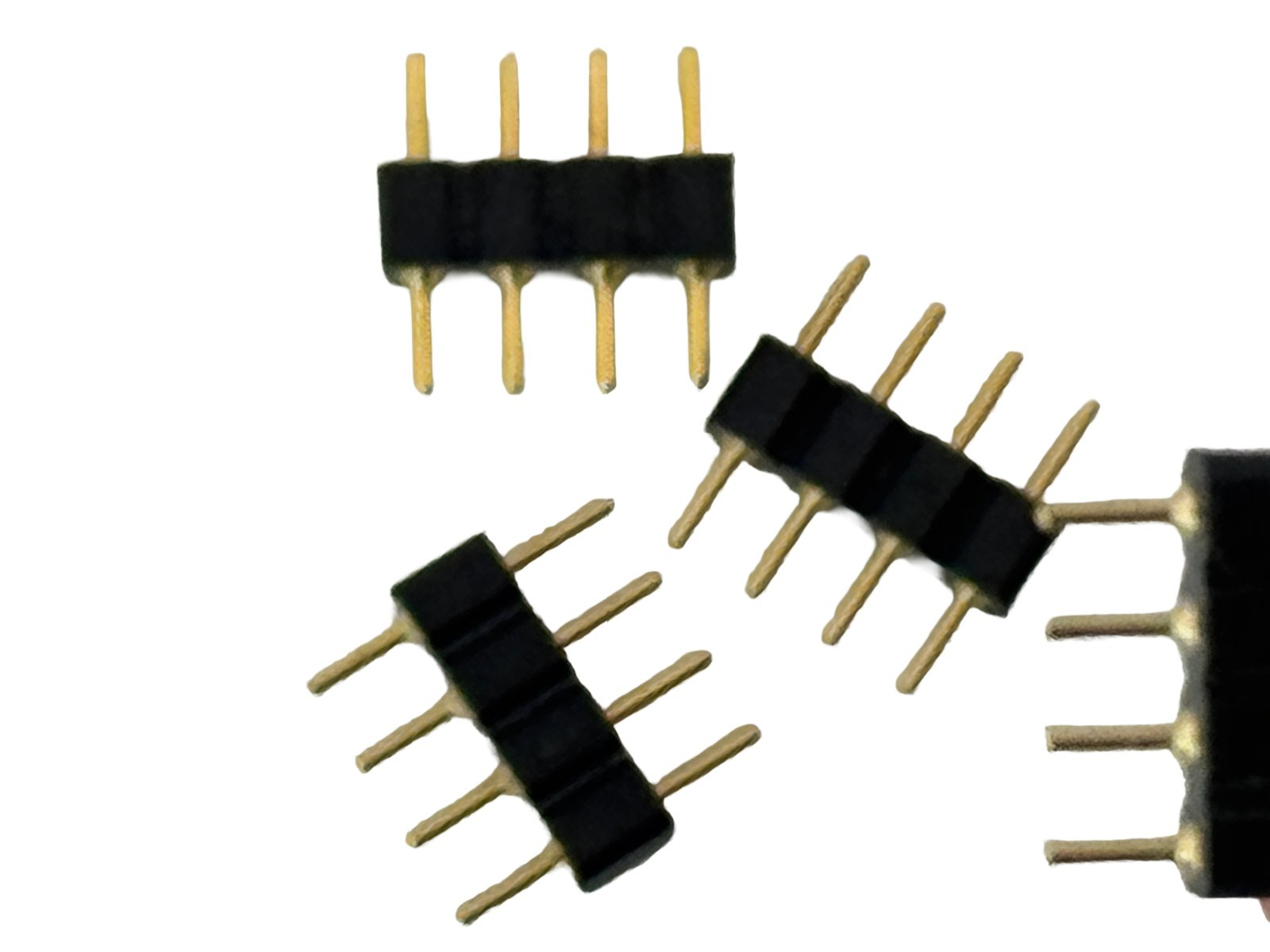 Rebaydo 4pcs 4 Conductor Black Flexible LED Light Connector