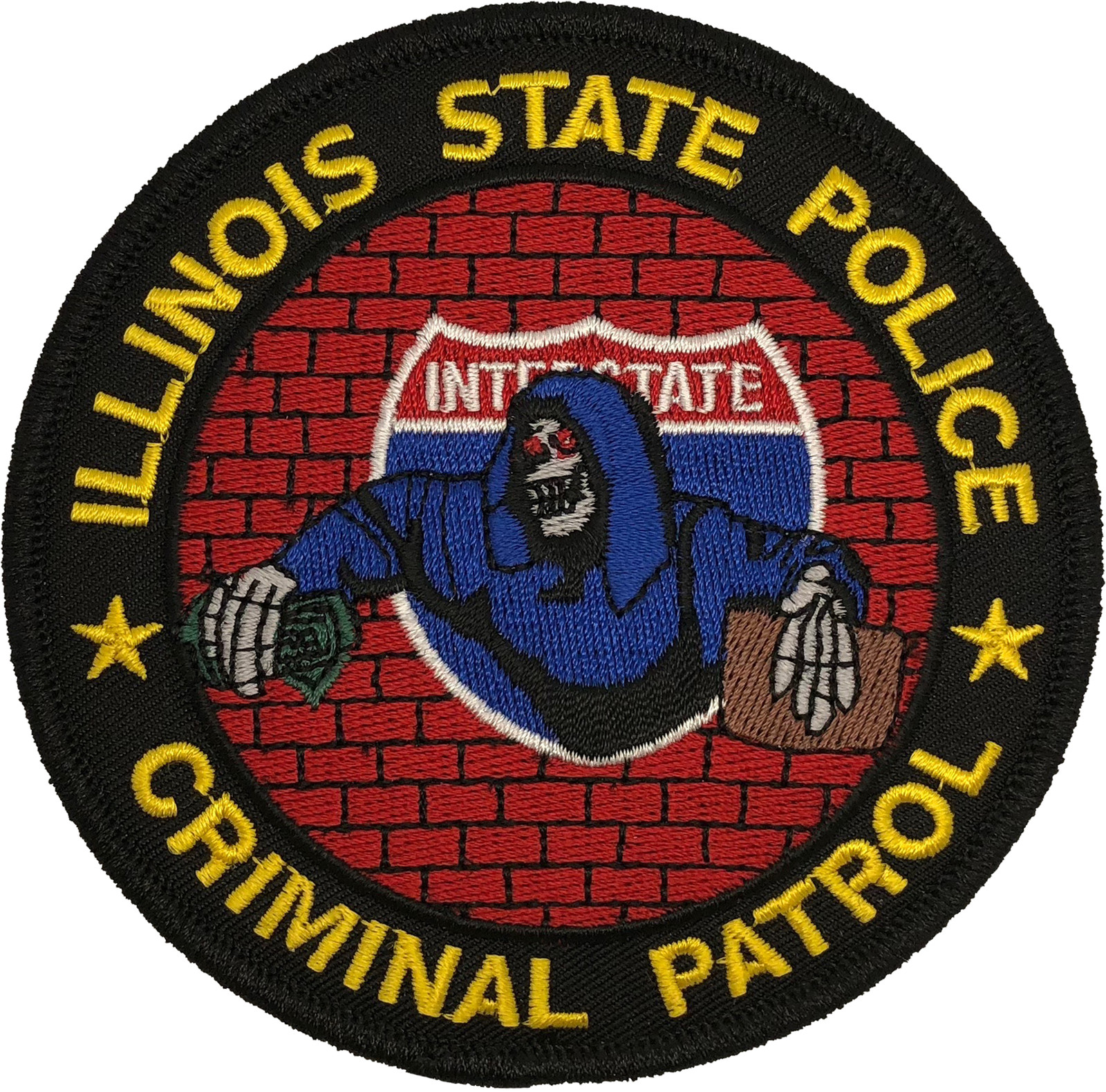 ILLINOIS STATE POLICE SHOULDER PATCH: Criminal Patrol
