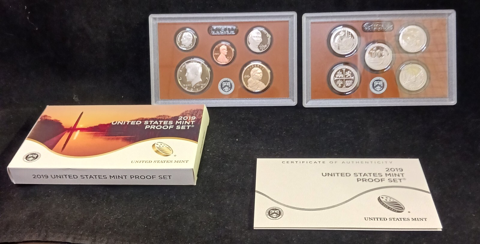 2019 UNC U.S. Mint Proof Set in O.G.P. w/ COA-  NO "W" coin