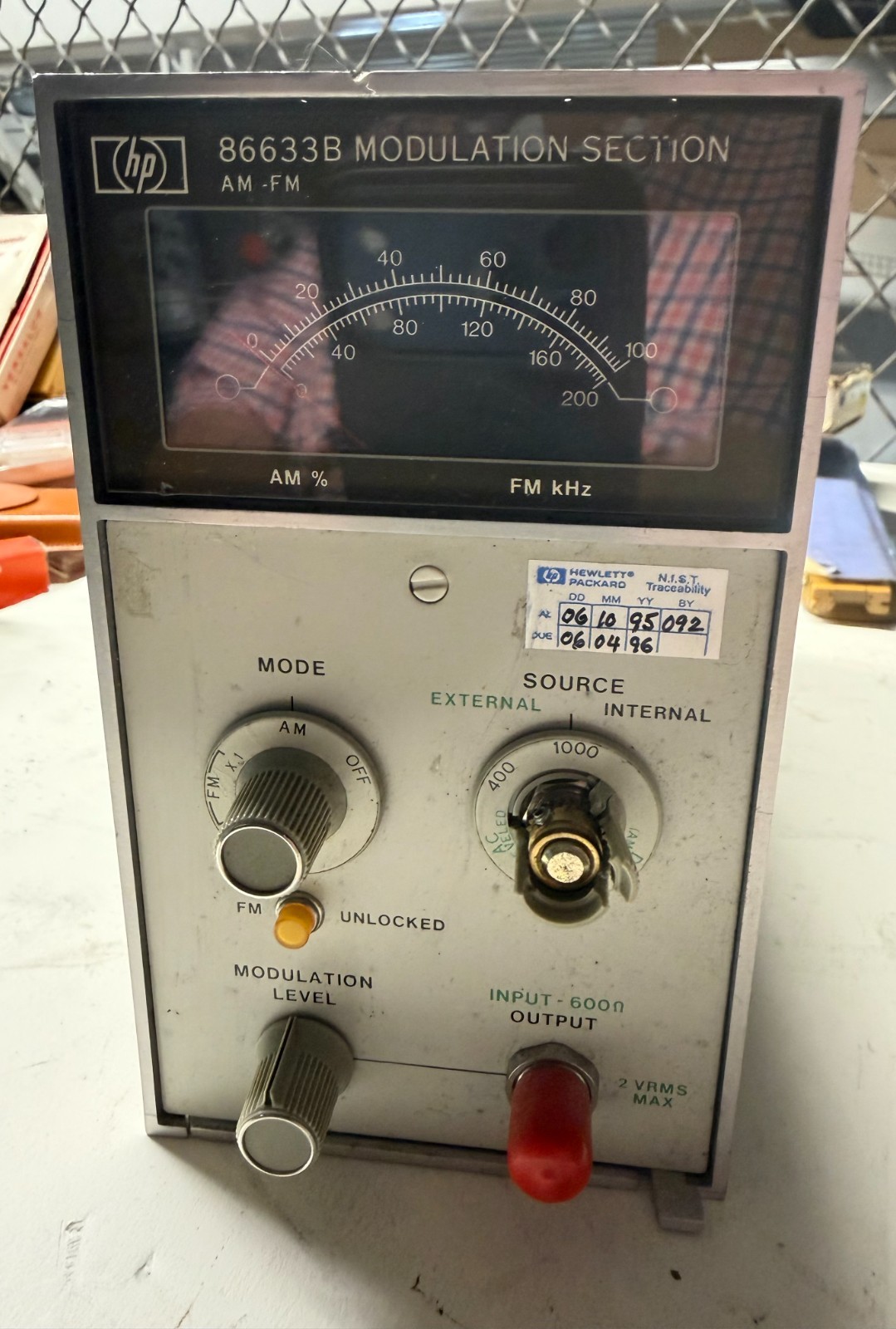 HP 86633B Modulation Section for 8660 Series Signal Generators, Untested, As Is