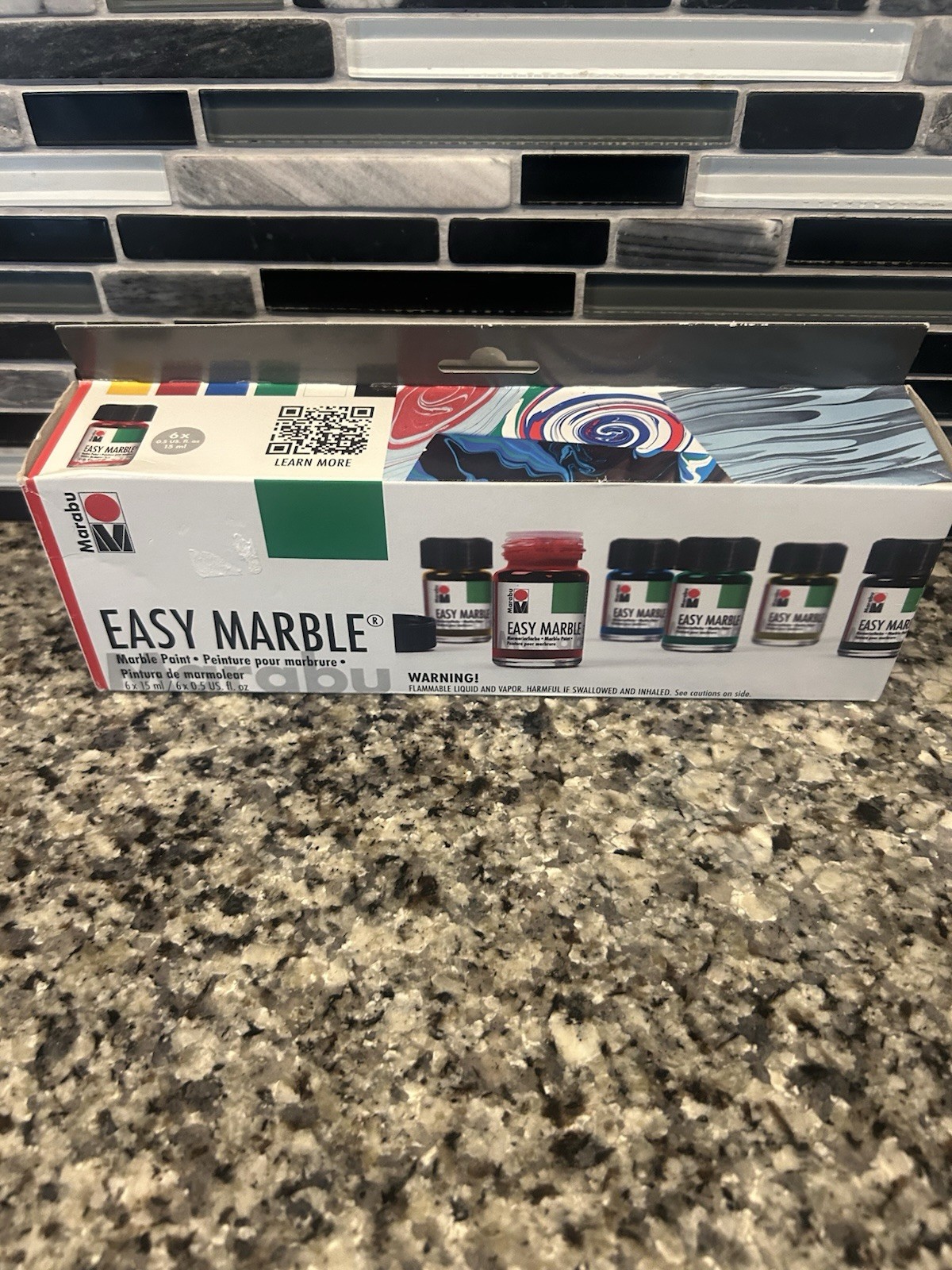 Marabu Easy Marble Marble Paint Set 6 Colors 3 Fl Oz Made In Germany Paints