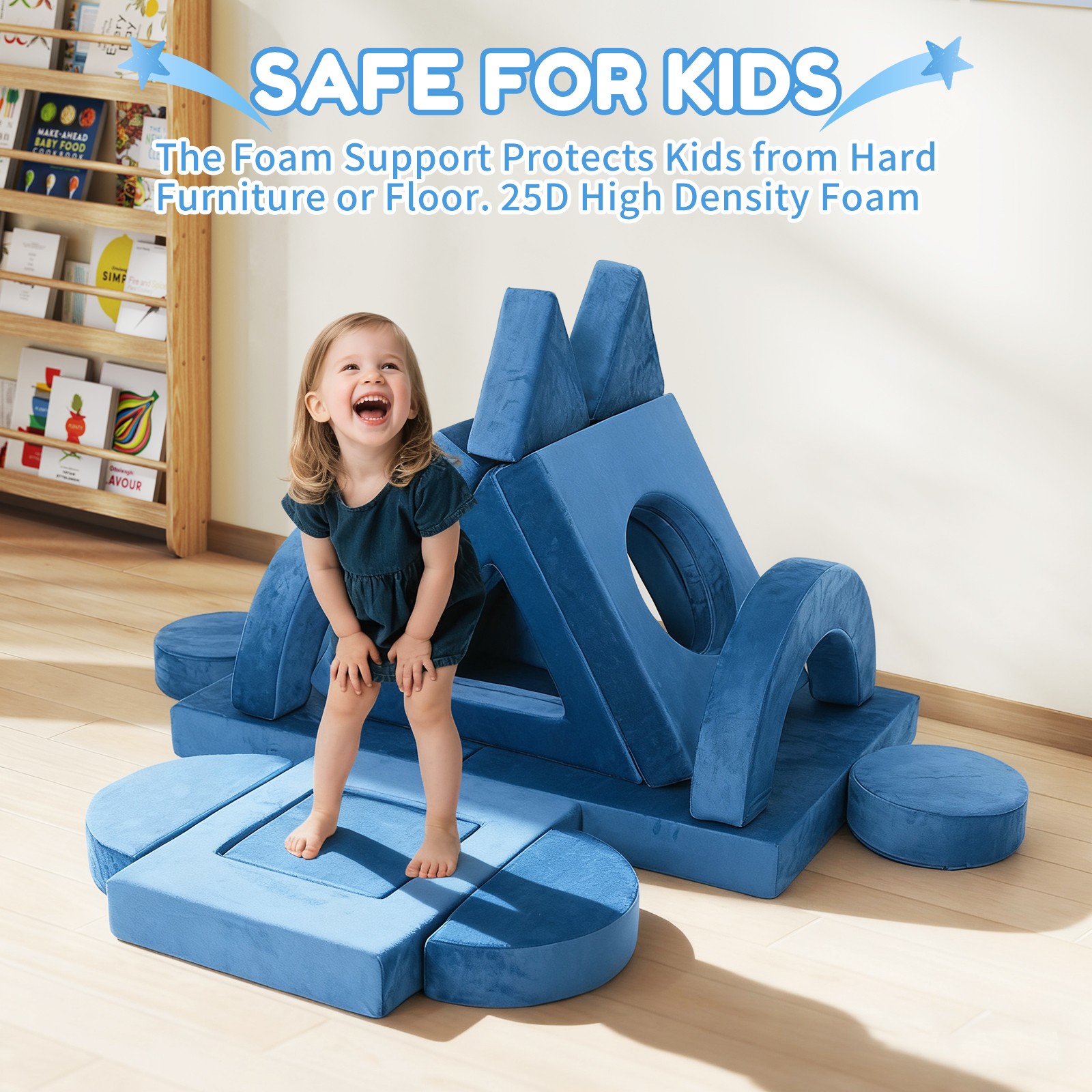 Kids Sofa Modular Children Couch Toddler Sofa Playroom Christmas Gift 16Pcs