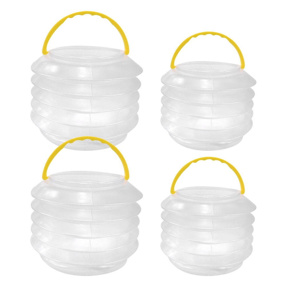 4 Pcs Buckets with Handles Watercolor Brush Holder Art Pen Washing
