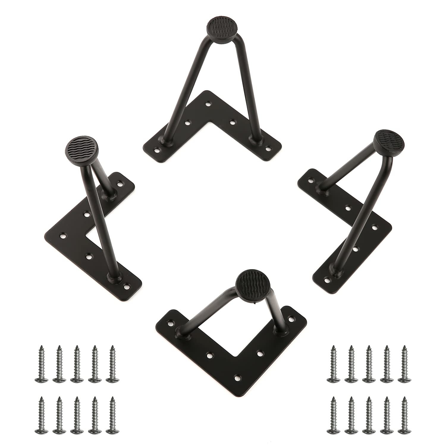 Ironalita 4 Inch Hairpin Legs for Furniture Set of 4, Heavy 4 inch, Black