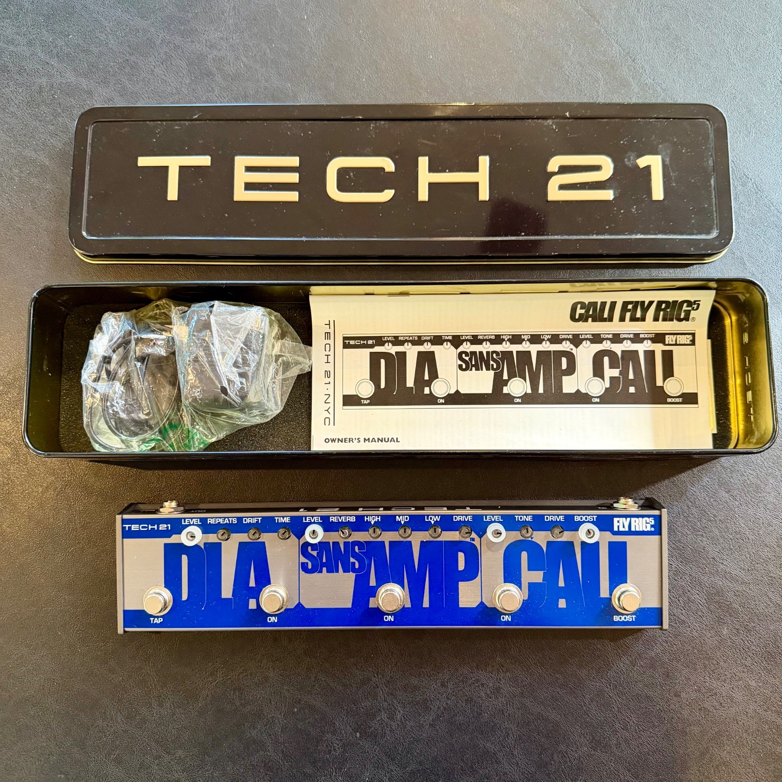 Tech 21 Cali Fly Rig 5 SansAmp Delay Reverb Overdrive Guitar Multi Effects Pedal