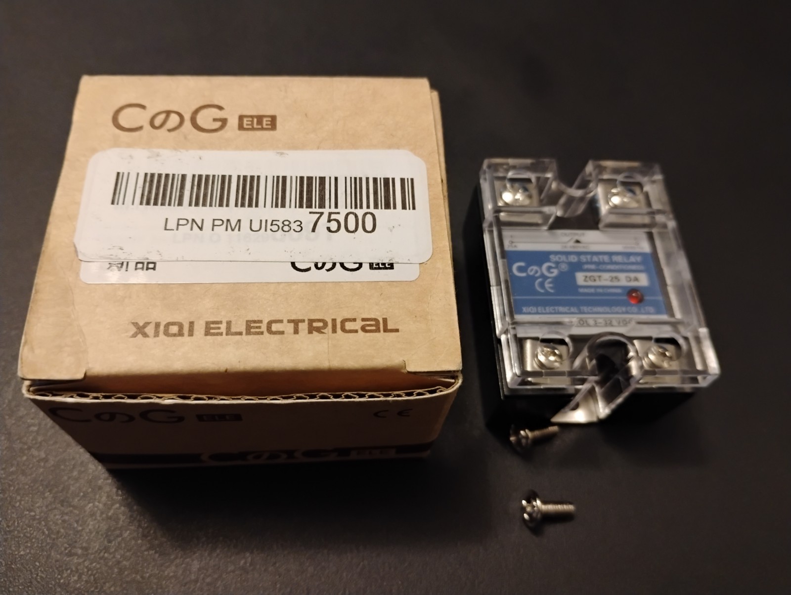 CoG Solid State Relay Pre Conditioned ZGT-25 DA 3-32 VDC XIQI Electrical Tech