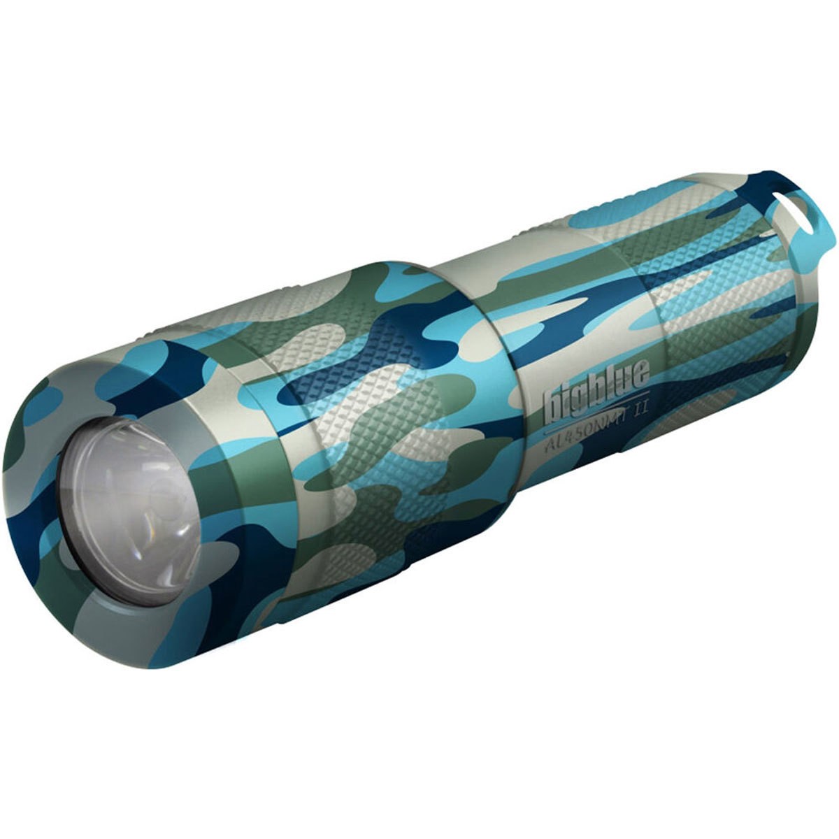 Bigblue AL450NMT-II Narrow Beam 450 Lumens Dive Light Tail Switch, Blue-Camo