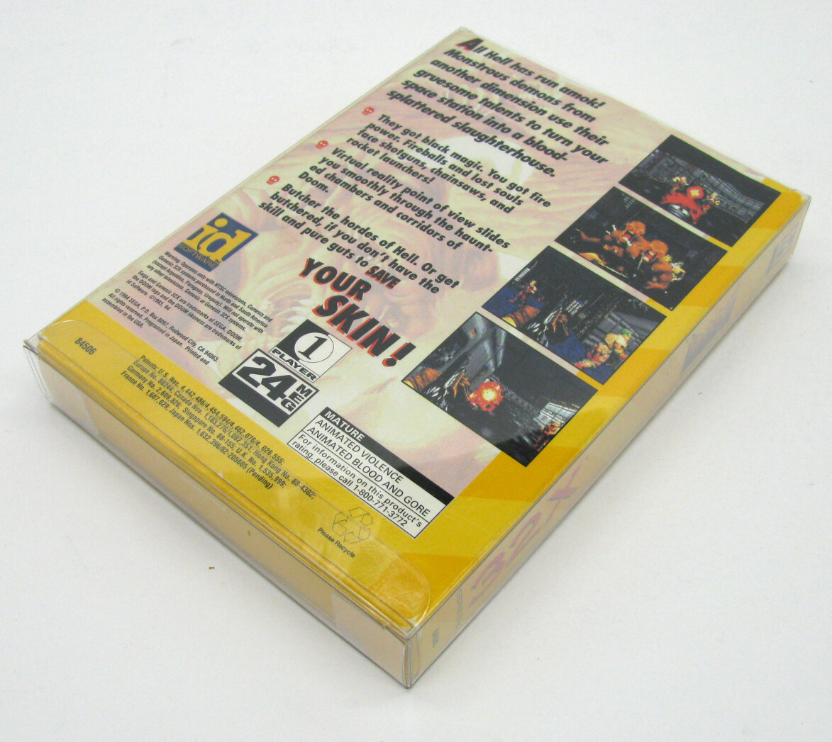 1x SEGA GENESIS 32X CIB GAME - CLEAR PLASTIC PROTECTIVE BOX PROTECTOR SLEEVE