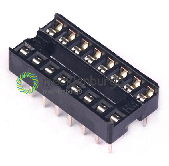 10pcs 16pin DIP IC socket adaptor solder type socket pitch dual wipe contact