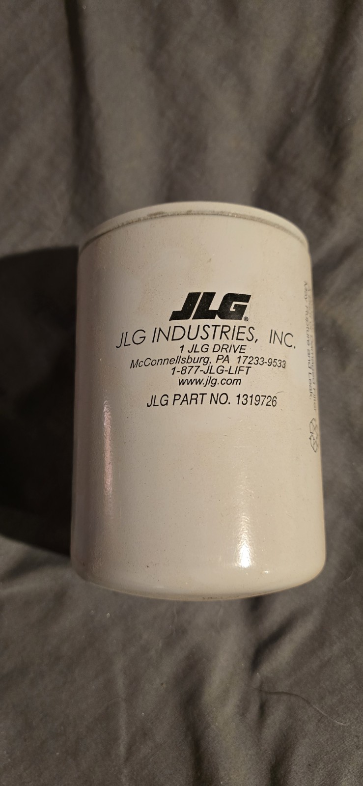 Genuine JLG 1319726 Spin-On Hydraulic Filter OEM New Aerial Lift Boom Lift