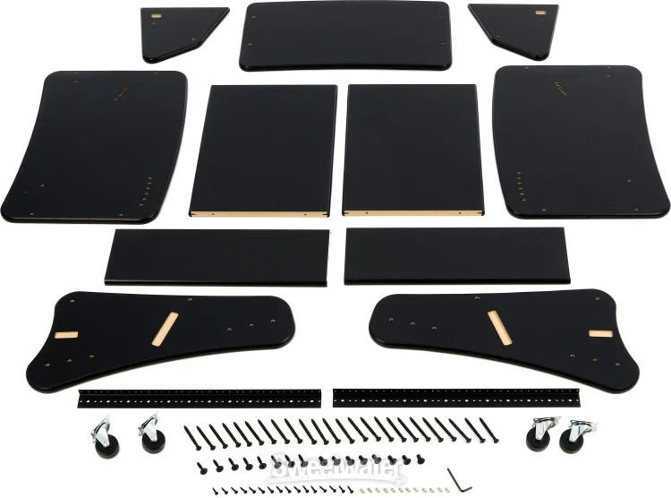RAB Audio ProRak 12U Rack with Six Adjustable Angles, Top Shelf, and Casters -