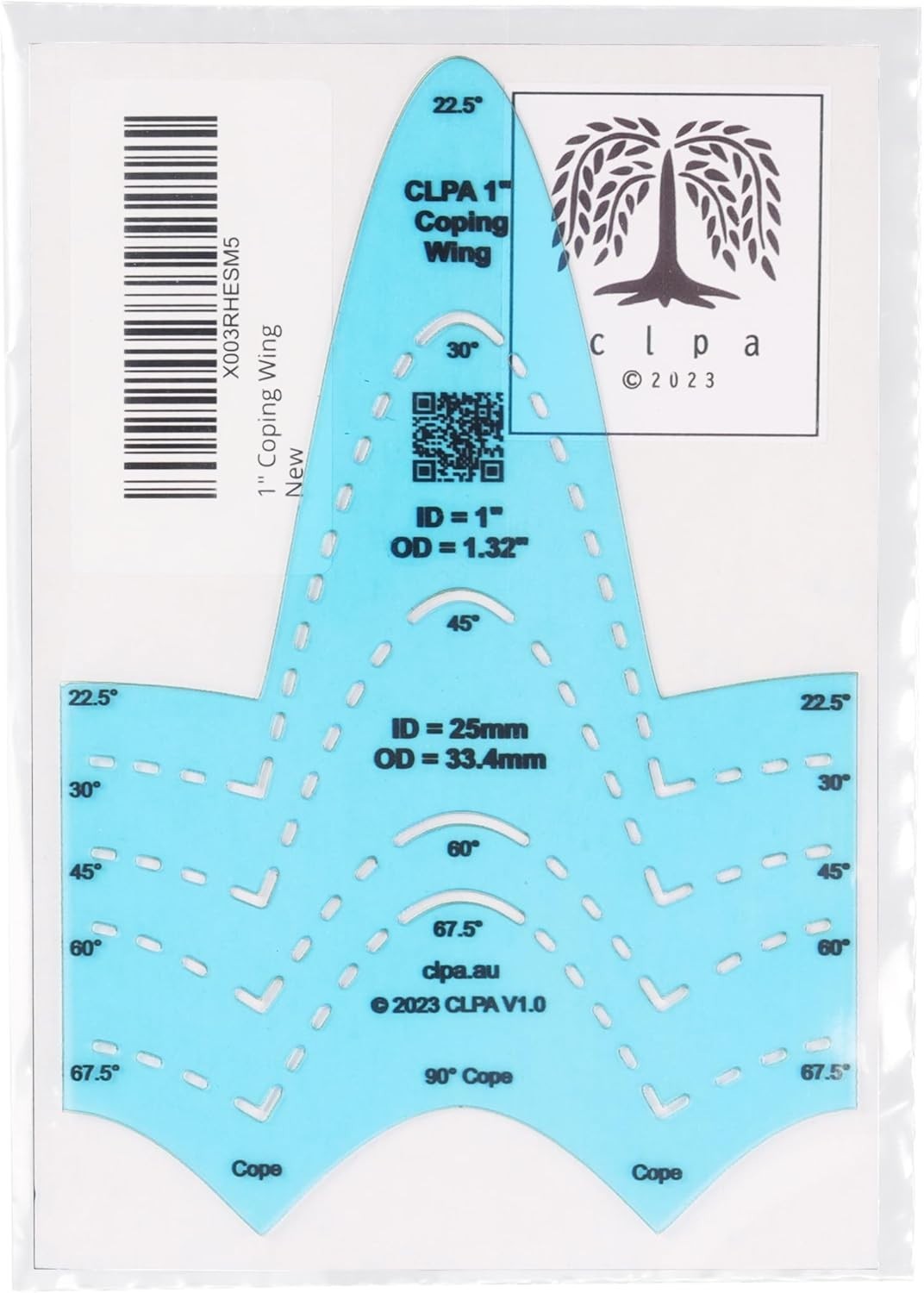 Ultimate Pipefitter Tool: Durable Polycarbonate Saddle Template for Welding