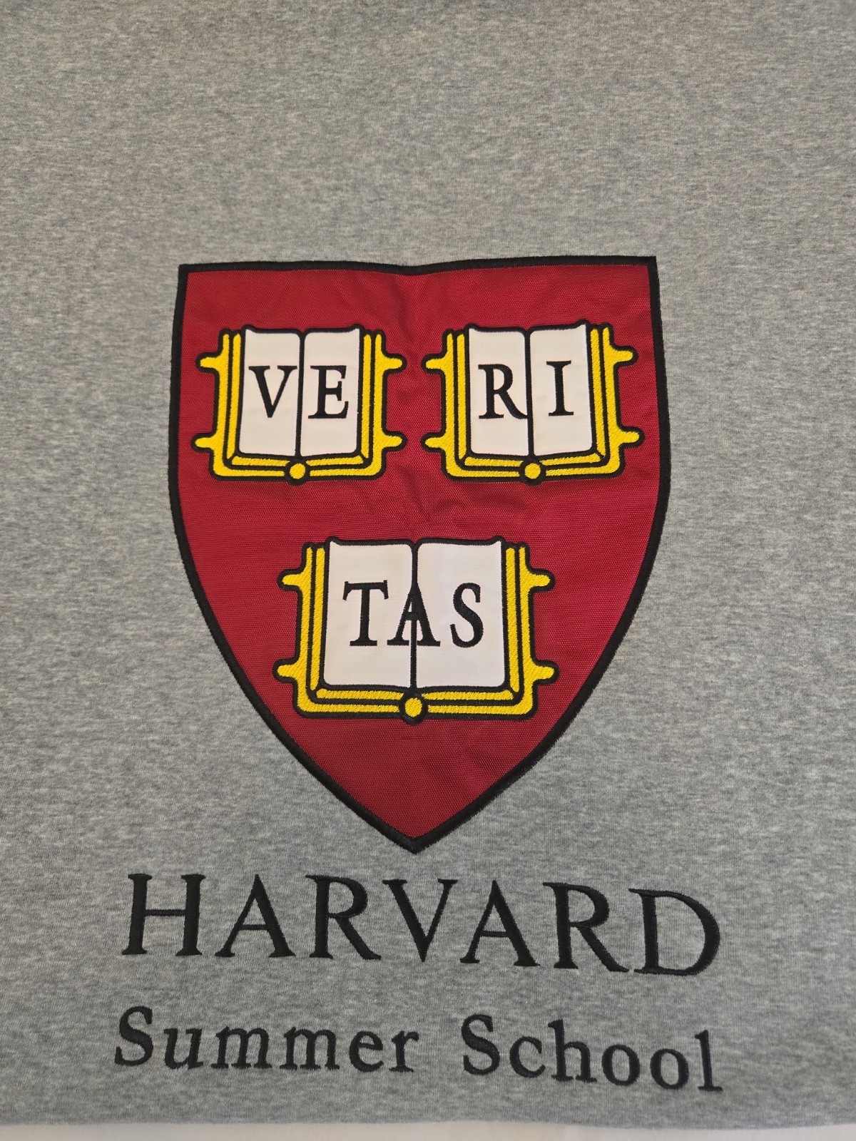 Logo Brands Harvard Summer School blanket Crest Shield knit 60" x 82" throw