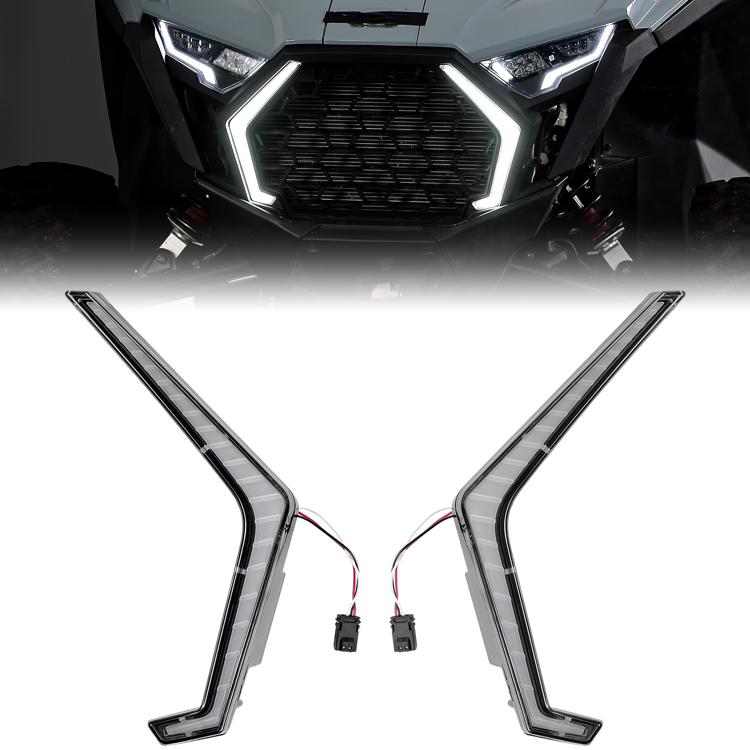 KEMIMOTO Front Accent Fang Light LED For 2025 Polaris RZR Pro XP/ Pro S/ Pro R
