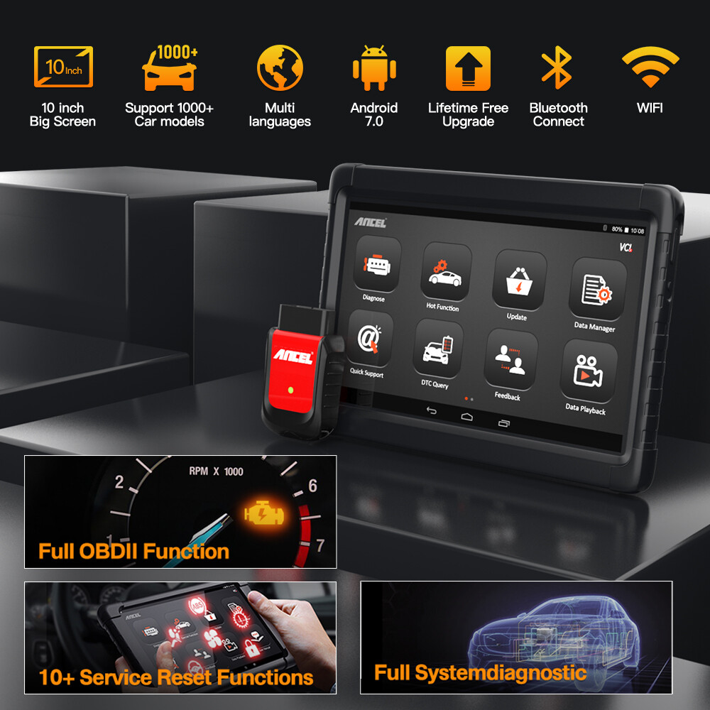 Car All System Bidirectional OBDII Scanner Diagnostic Scan Tool Code Reader SRS
