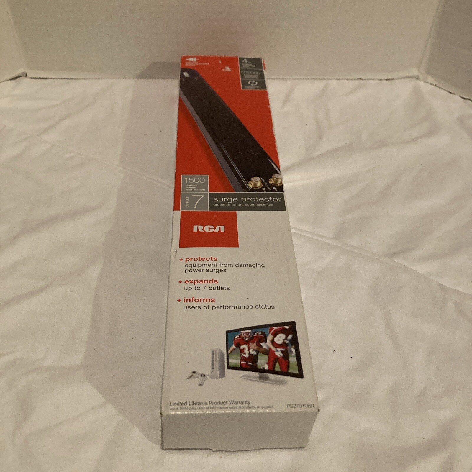 RCA PS27010BR 7 Outlet 1500 Joules Surge Protector New!