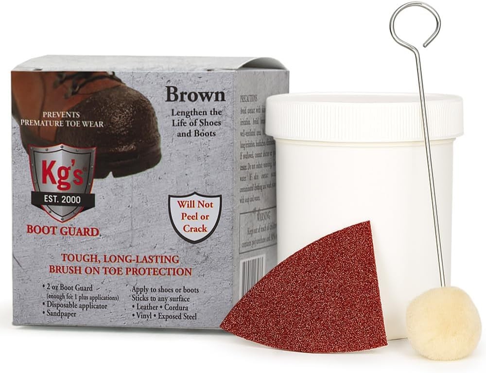 Kg's Boot Guard Brush On Toe Protection – Liquid for Tough, Brown